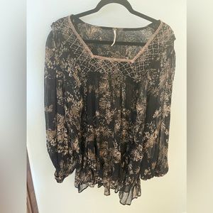 Free people embroidered ruffle tunic